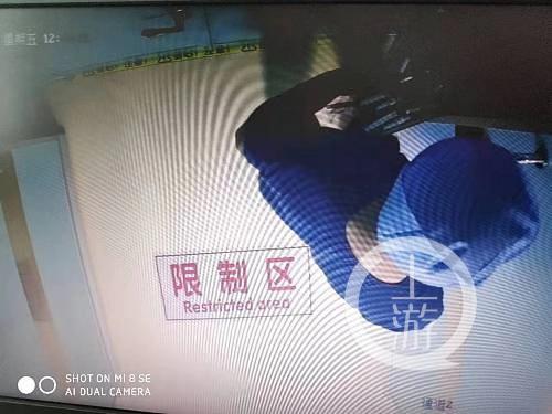 ▲监控视频截图。受访者供图