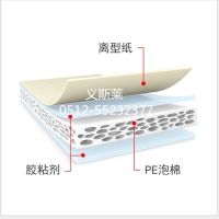 PET透明单面蓝色冰箱胶带-3M9448A模切冲型切片圆形