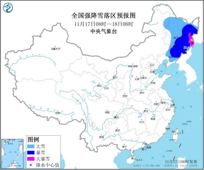 中央气象台发布暴雪黄色预警内蒙古等地有大到暴雪