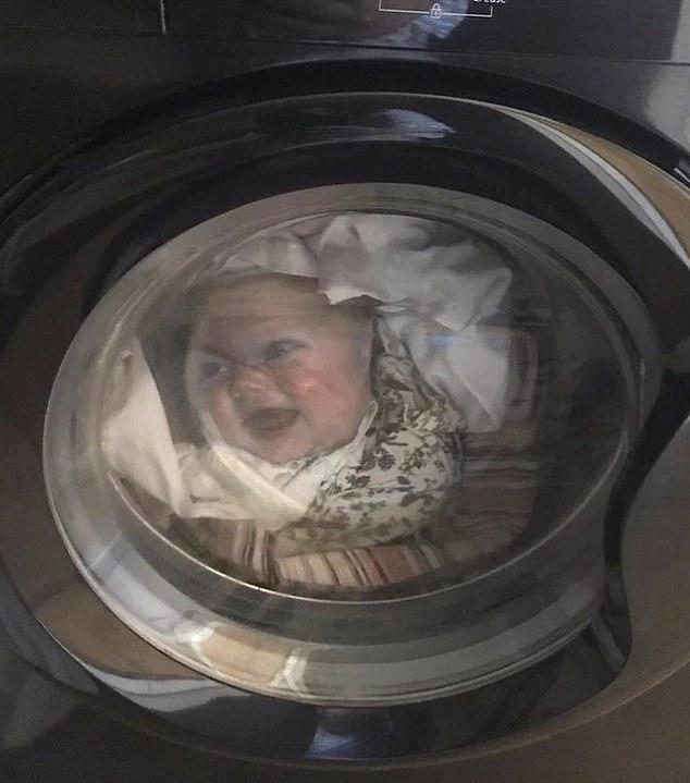吓坏了！男子洗衣服 洗衣机内惊见孩子脸