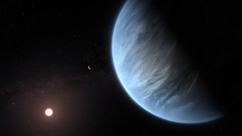 行星K2-18b模拟图（图源：CBC）