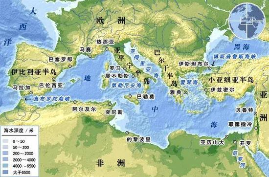 地中海地区地图