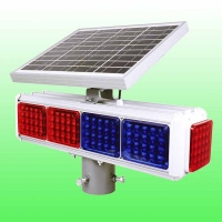 太阳能十灯爆闪灯 四面太阳能爆闪灯交通安全警示灯厂家