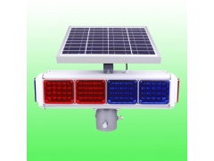 太阳能十灯爆闪灯 四面太阳能爆闪灯交通安全警示灯厂家图2