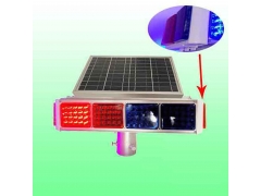 太阳能四面爆闪灯 铝壳太阳能警示灯交通设施厂家图3