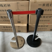 U型折叠一米线 高档移动护栏 铸铁不锈钢隔离带厂家